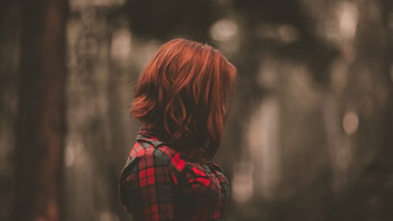 Photo red hair clothes